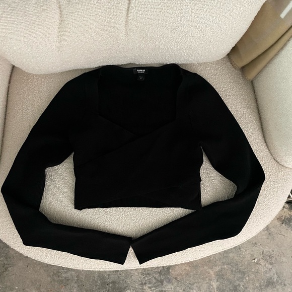 Express Cross Front Knit Sweater - Picture 2 of 5